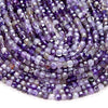 4MM Natural Amethyst Gemstone Grade A Micro Faceted Diamond Cut Cube Loose Beads (P40)