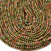 Natural Unakite Gemstone Grade AA Micro Faceted Round 3MM 4MM Loose Beads 15 inch Full Strand (P53)