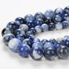 Natural Sodalite Denim Blue Gemstone Grade AAA Round 6MM 8MM 10MM Loose Beads (D211)