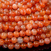 Botswana Agate Natural Orange Red Gemstone Grade AAA Round 8MM 10MM Loose Beads (D223)