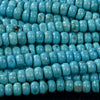 8X5MM Blue Turquoise Gemstone Round Loose Beads (D180)