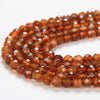 3MM Natural Hessonite Garnet Gemstone Grade AAA Micro Faceted Round Loose Beads 15 inch Full Strand (80015957-P48)