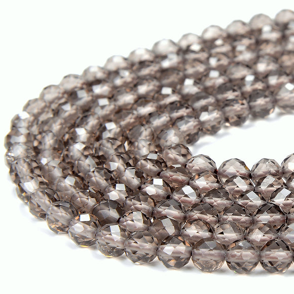 4MM Natural Ice Obsidian Gemstone Grade AAA Micro Faceted Round Loose Beads 15 inch Full Strand (80016835-P67)