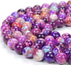 Dyed Galaxy Sea Sediment Imperial Jasper Gemstone Grade AAA Round 6MM 8MM Loose Beads (D351)