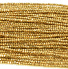 3x2mm Gold Hematite Gemstone Micro Faceted Rondelle Loose Beads 15.5 inch Full Strand (80007528-A263)