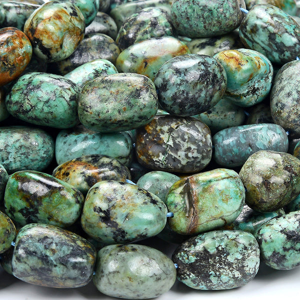 Natural African Turquoise Gemstone Grade AA Irregular Nugget 11X15-17X20MM 13X19-17X21MM Loose Beads (D350)