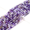 4MM Natural Amethyst Gemstone Grade A Micro Faceted Diamond Cut Cube Loose Beads (P40)