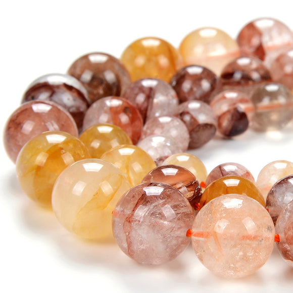 Natural Golden Red Hematoid Gemstone Grade AA Round 8MM 10MM 11MM 12MM 14MM oose Beads (D278)
