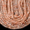 6X4MM Natural Rainbow Lattice Sunstone Lepidocrocite Gemstone Grd AAA Micro Faceted Rondelle Loose Beads 15 inch Full Strand (80016407-P62)