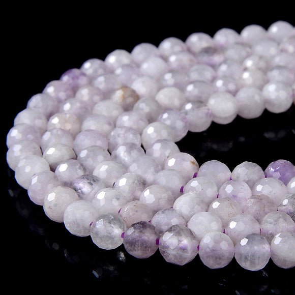 Natural Kunzite Gemstone Grade A Micro Faceted Round 2MM 3MM Loose Beads 15 inch Full Strand (P54)