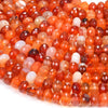 10X6MM Natural Carnelian Agate Gemstone Grade AAA Faceted Rondelle Loose Beads (D346)