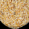 4MM Natural Golden Mother of Pearl ShellGemstone Grade AAA Micro Faceted Round Loose Beads 15 inch Full Strand (80016832-P66)