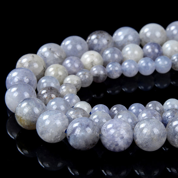 Natural Iolite Lavender Blue Gemstone Grade A Round 6MM 7MM 8MM 9MM 10MM Loose Beads (D200)