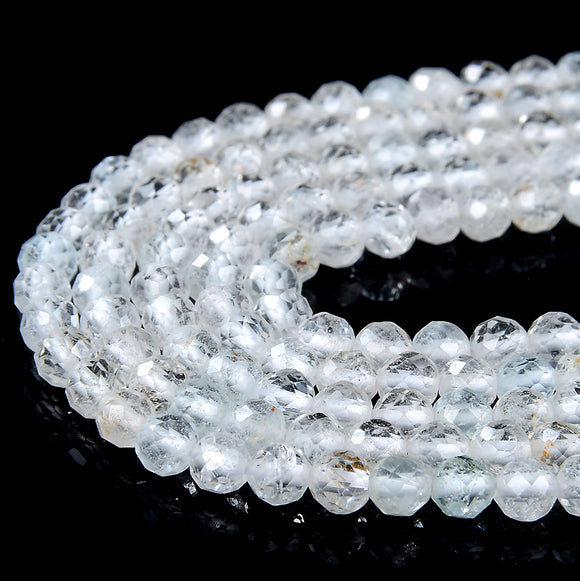 3-4MM Natural Topaz Gemstone Grade AA Micro Faceted Round Loose Beads 15 inch Full Strand (80016252-P52)