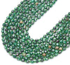 Natural Malachite Gemstone Faceted Prism Double Point Cut 5MM 6MM Loose Beads (D342)
