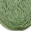 3X2MM Natural Green Apatite Gemstone Grade AAA Micro Faceted Rondelle Loose Beads 15 inch Full Strand (80016386-P61)