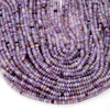 3X2MM Natural Lavender Lepidolite Gemstone Grade AA Bicone Faceted Rondelle Saucer Loose Beads 15 inch Full Strand (80009457-P34)