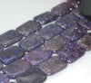 25X18mm Purple Lepidolite Gemstone Grade AA Rectangle Loose Beads 7.5 inch Half Strand (90188845-703C)