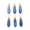 49X15MM Natural Blue Aventurine Gemstone Perfume Bottle Pendant Faceted Point, Essential Oil Bottle Beads 1 Bead (80017249-P71)