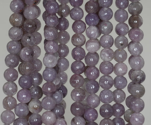 6mm Light Purple Lepidolite Gemstone Grade A Round Loose Beads 16 inch Full Strand (90188373-650)