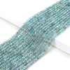 3X2MM Natural Aqua Blue Apatite Gemstone Grade AA Bicone Faceted Rondelle Saucer Loose Beads 15 inch Full Strand (80009471-P34)