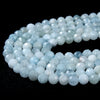 6MM Natural Aquamarine Gemstone Grade AA Micro Faceted Round Loose Beads (P48)