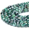 4MM Natural Columbia Emerald Gemstone Grade AA Micro Faceted Square Cube Loose Beads (P68)