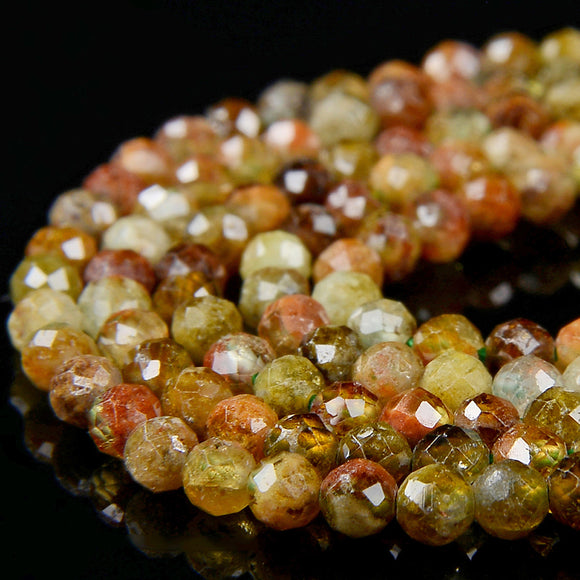 2MM Natural Green Garnet Gemstone Grade AA Micro Faceted Round Loose Beads 15 inch Full Strand (80017303-P76)