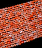 6-8MM Natural Red Carnelian Agate Gemstone Pebble Nugget Loose Beads (D186)