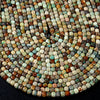 5MM Natural Turquoise Gemstone Micro Faceted Cube Loose Beads (P47)
