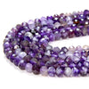 5X4MM Natural Amethyst Gemstone Grade A Micro Faceted Rondelle Loose Beads (P38)