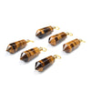 47X15MM Natural Yellow Tiger Eye Gemstone Perfume Bottle Pendant Faceted Point, Essential Oil Bottle Beads 1 Bead (80017251-P71)