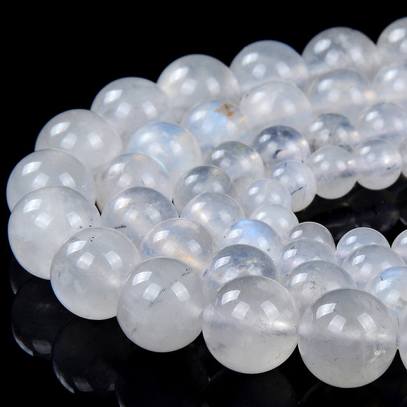 Natural Rainbow Moonstone Gemstone Grade AA Round 7MM 8MM Loose Beads (D384)