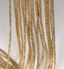 1X1MM Gold Hematite Gemstone Round Tube Loose Beads 16 inch Full Strand (80000001-A36)