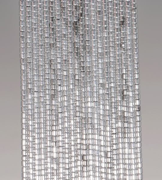 1X1MM Silver Hematite Gemstone Round Tube Loose Beads 16 inch Full Strand (80000002-A36)