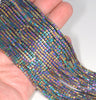 2x2MM Rainbow Hematite Gemstone Square Rouded Cube Loose Beads 16 inch Full Strand (80000018-A36)