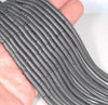 4X1MM Matte Black Hematite Gemstone Heishi Wave Rondelle Slice Loose Beads 16 inch Full Strand (80000027-A36)