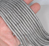 4X1MM Matte Silver Hematite Gemstone Heishi Wave Rondelle Slice Loose Beads 16 inch Full Strand (80000029-A36)