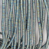 4X1MM Matte Green Hematite Gemstone Heishi Wave Rondelle Slice Loose Beads 16 inch Full Strand (80000032-A36)