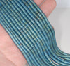 4X1MM Matte Green Hematite Gemstone Heishi Wave Rondelle Slice Loose Beads 16 inch Full Strand (80000033-A36)