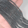 3X2MM Black Hematite Gemstone Rondelle Loose Beads 16 inch Full Strand (80000035-A36)