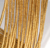 3X2MM Gold Hematite Gemstone Rondelle Loose Beads 16 inch Full Strand (80000036-A36)
