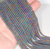 3X2MM Rainbow Hematite Gemstone Rondelle Loose Beads 16 inch Full Strand (80000039-A37)