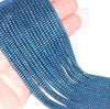 3X2MM Blue Hematite Gemstone Rondelle Loose Beads 16 inch Full Strand (80000041-A37)