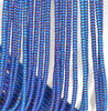 3X2MM Matte Blue Hematite Gemstone Rondelle Loose Beads 16 inch Full Strand (80000047-A37)