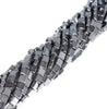 4X4MM Black Hematite Gemstone Square Flat Loose Beads 16 inch Full Strand (80000048-A37)
