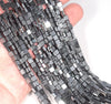 4X4MM Black Hematite Gemstone Square Flat Loose Beads 16 inch Full Strand (80000048-A37)