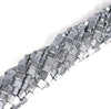 4X4MM Silver Hematite Gemstone Square Loose Beads 16 inch Full Strand (80000050-A37)