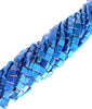 4X4MM Blue Hematite Gemstone Square Loose Beads 16 inch Full Strand (80000054-A37)