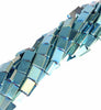 8X6MM Green Hematite Gemstone Rectangle Flat Loose Beads 16 inch Full Strand (80000060-A37)